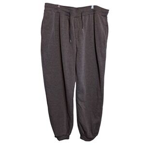 NWOT Womens Unisex Fleece Lined Loungewear Drawstring Jogger Pants Gray Size 3XL